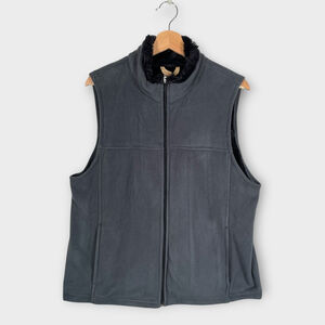 DAKINI Polartec Vest Womans XL Gray Fleece Pockets Hiking Activewear NEW